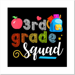 3Rd Grade Squad Third Teacher Student Team Back To School Posters and Art